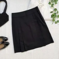 【美品✨即完売品】グリーンレーベル リラクシング プリーツミニスカート ブラック