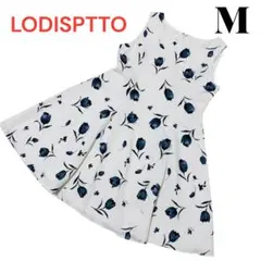 【美品】LODISPOTTO フラワープリント ノースリーブワンピース M