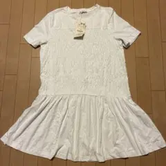 ZARA ホワイト ミニワンピース L