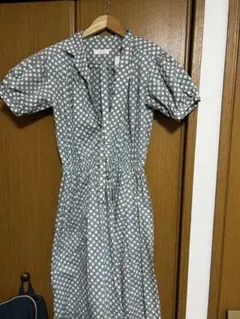 PINK HOUSE 水玉模様 半袖シャツワンピース