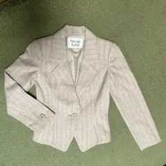 Private Label ベージュ ストライプ テーラードジャケット M