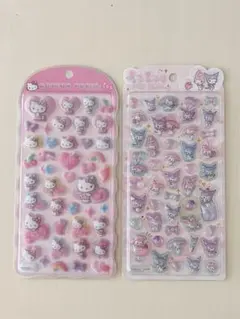 【正規品】うるちゅるマイメロディ、コットンパフィーヒョウ柄キティ