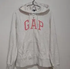 GAP ジップ パーカー クリーム ピンク