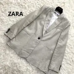 ZARAザラ テーラードジャケット リネンジャケット ピークラベル