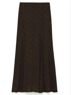 milaowen＊マルチフレアSTデザインナロースカート ドット ミラオーウェン