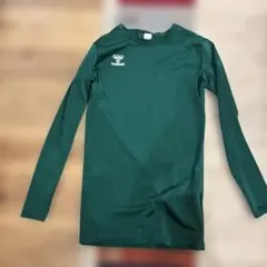 hummel グリーン長袖インナー S