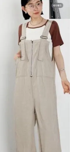 サムシング、 サムシング別注キャミジップサロペット、デニムサロペット