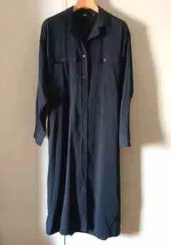 【試着のみ】UNIQLO ブラック シャツワンピース M