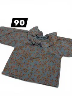 フリル付き花柄シャツ 90サイズ