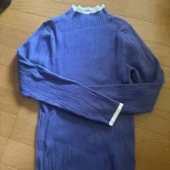 SHUCA パープル リブニット Lサイズのサムネイル