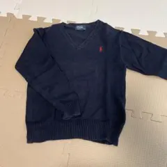 Polo by Ralph Lauren ネイビー Vネックセーター 120