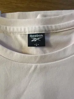 Reebok ピンク ロゴ Tシャツ Lサイズ