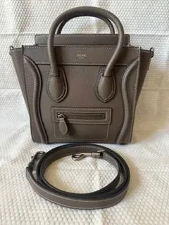 CELINE ブラウン レザートートバッグ