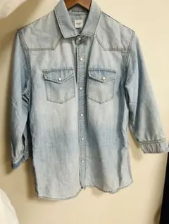 ライトブルーデニムシャツ Mサイズ