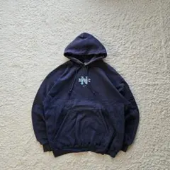 【古着】nike hoodie usa製 90s ナス紺 センターロゴ