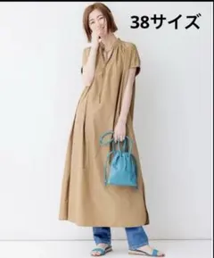 美品23区×STORY蛯原友里コラボブライトメモリーワンピース48カーキ