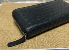 GUINTNNET 編み込みデザインの　長財布、ラウンドファスナーのサムネイル