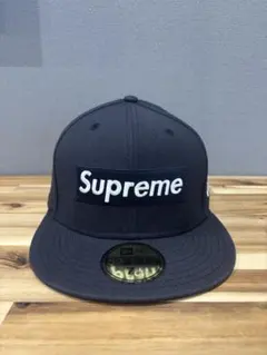 Supreme Box Logo NEW ERA ネイビー 7 3/8