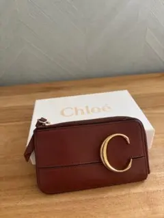 お値下げしました‼️Chloé Cロゴ ブラウン フラグメントケース