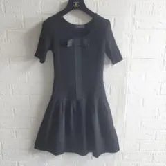 FOXEY　フォクシー　リボン　ニット　ワンピース　半袖のサムネイル