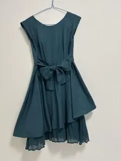 JILL STUART ダークグリーン リボン付き ワンピース M