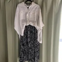 美品AMERICANHOLIC ゼブラ柄ロングスカート