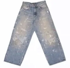 tatoo studio yamada ダメージデニム風　バギーデニム