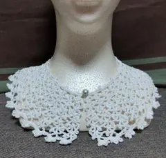 手編み つけ襟 ハンドメイド 《133》