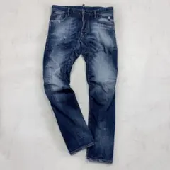 DSQUARED2 ダメージ加工　ストレッチ　デニムパンツ　46 イタリア製　青のサムネイル