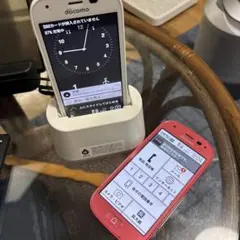 docomo スマートフォン ホワイト レッド