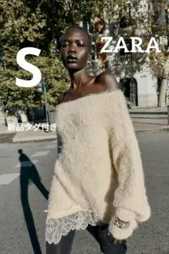 ZARA レースコンビニットセーター Sサイズ