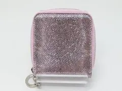 [3428] 　美品　 ＊ブルガリ＊　コインケース　ラメ入り　ピンクシルバー