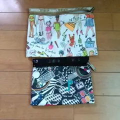 LESPORTSAC イラストポーチセット　２つまとめて　バラ売り不可