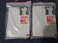ユニクロ ヒートテック Vネック Sサイズ 新品2枚セット 白 半袖