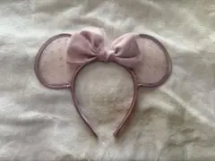 ディズニー カチューシャ シフォン ピンク