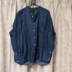 Right-on　BACK NUMBER デニムシャツ バンドカラーのサムネイル