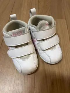 ASICS スクスク ベビー スニーカー 13.5センチ　ホワイト/ピンク