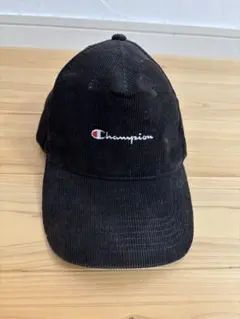 Champion チャンピオン　ブラック コーデュロイキャップ　中古