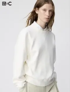 【美品】UNIQLO:C ユニクロシー スムースコットンクルーネックセーター