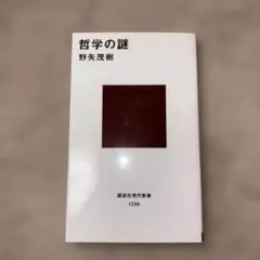 哲学の謎 野矢茂樹 講談社現代新書 1286