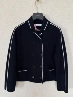 Christian Dior ニットジャケット ダブル 紺のサムネイル