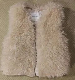 ベージュ フリース ベスト