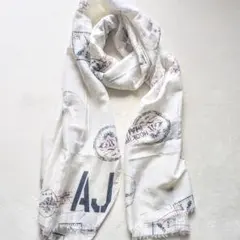 アルマーニ・ジーンズ ARMANI JEANS ストール ビンテージスタンプ柄