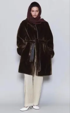 6(ROKU) FAKE FUR COAT フェイクファーコート 38 美品