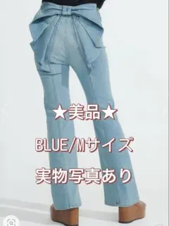 美品★ロデオクラウンズ　ビッグリボンフレアデニム　Mサイズのサムネイル