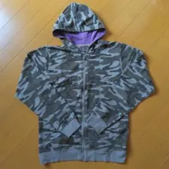 【値下げ】160 迷彩柄 フルジップパーカー