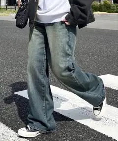 CPCM ハイウエストストレートデニム　インディゴブルー　XS