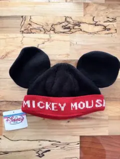 Disney ミッキーマウス 耳付きニット帽 50cm
