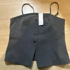 guフロントボタンビスチェ　グレXL