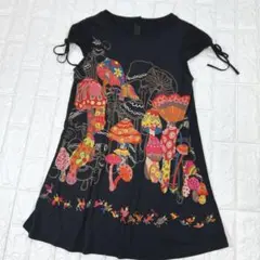 美品 TOKUKO 1er VOL チュニック シースルー マダガスカル　動物柄 TOKUKO 1er VOL 女性 動物 マダガスカル チュニック トップス